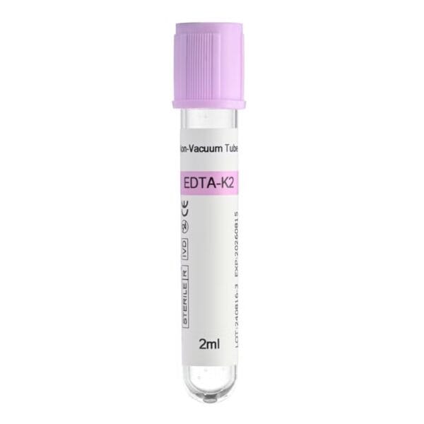 2ml Non Vacuum Blood Collection EDTA K2 Tubes