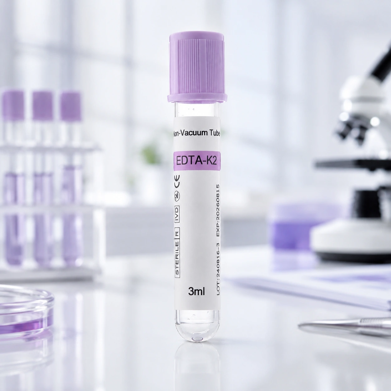 3 mL EDTA Tubes Collection Volumes
